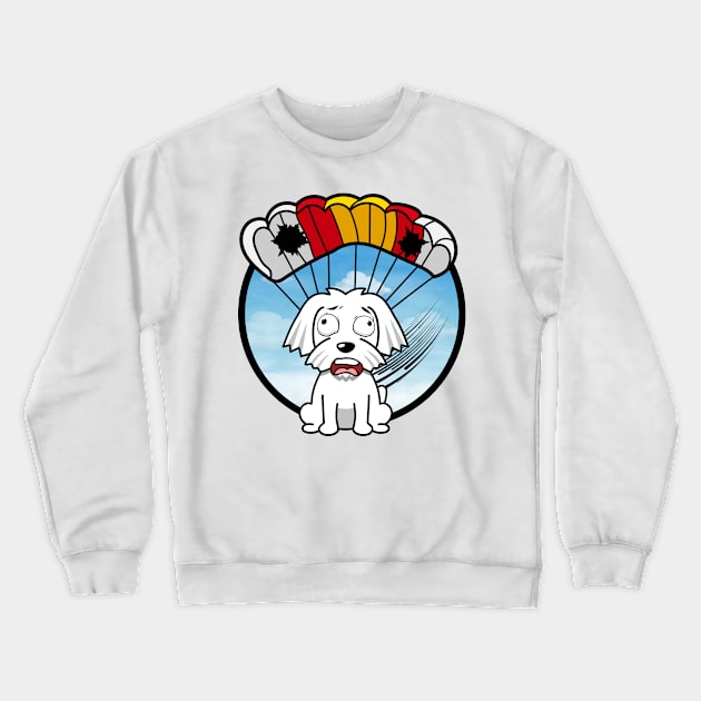 Silly old dog has a broken parachute Crewneck Sweatshirt by Pet Station